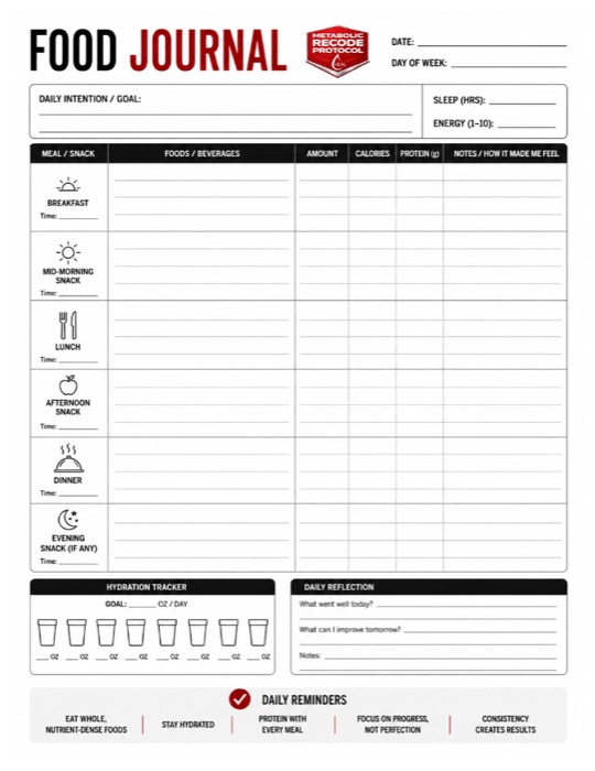 MRP Food Journal book cover